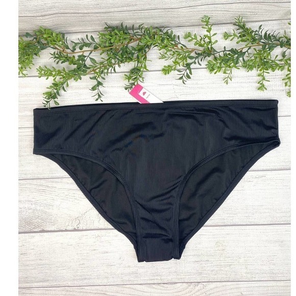 NEW Womens Classic Black Cheeky Xhilaration Bikini Bottom 3X - Picture 1 of 6